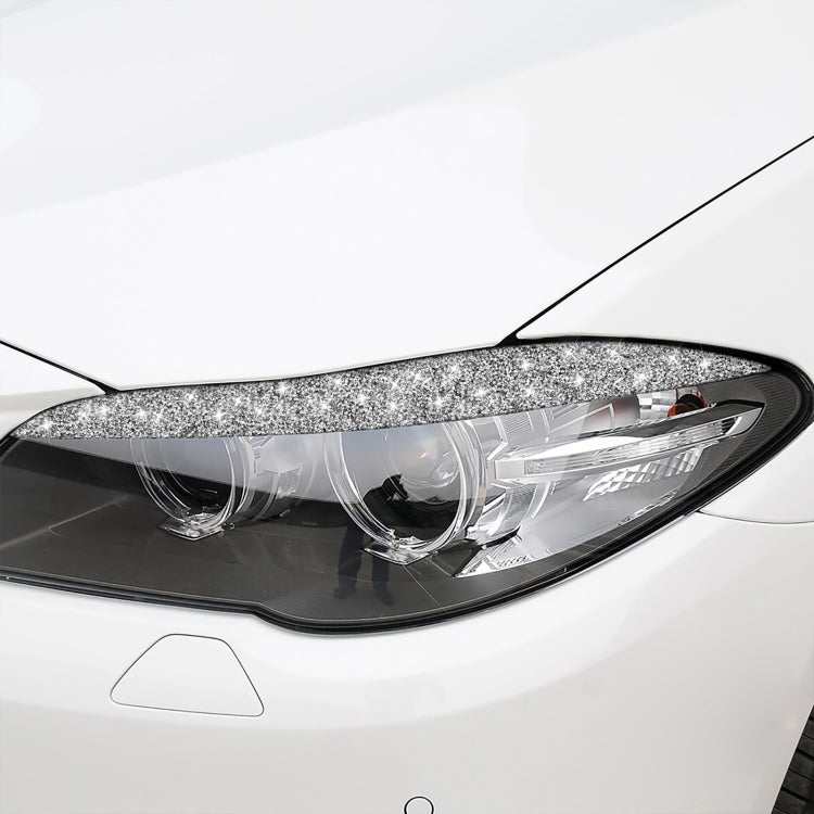 For BMW F10 5 Series 2010-2013 Car Light Eyebrow Diamond Decorative Sticker, Left and Right Drive, Light Eyebrow
