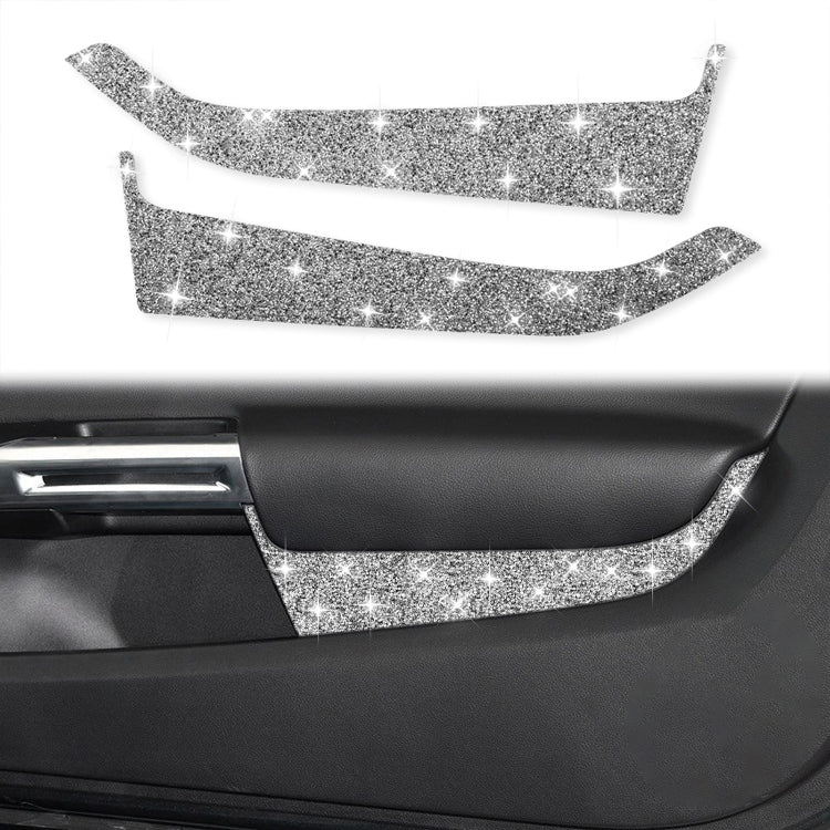 Car Front Door Panel Diamond Decoration Sticker, Left and Right Drive, Front Door Panel