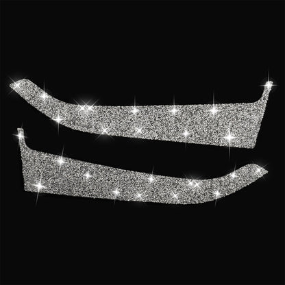 Car Front Door Panel Diamond Decoration Sticker, Left and Right Drive, Front Door Panel