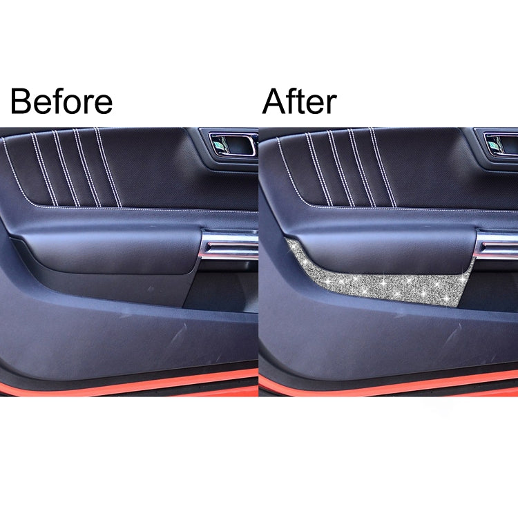 Car Front Door Panel Diamond Decoration Sticker, Left and Right Drive, Front Door Panel