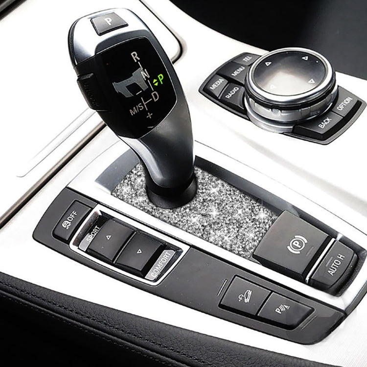 For BMW 5 Series GT X3 X4 2009-2016 Car Gear Handle Below Diamond Decorative Sticker, Left-hand Drive, Gear Handle Below, Left-hand Drive