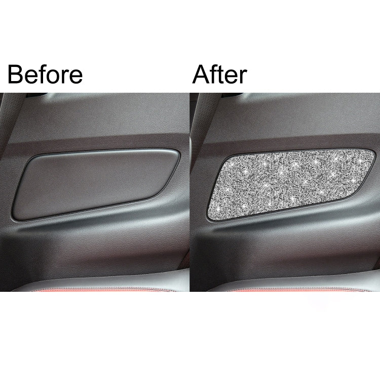 Car Rear Door Panel Diamond Decoration Sticker, Left and Right Drive, Rear Door Panel
