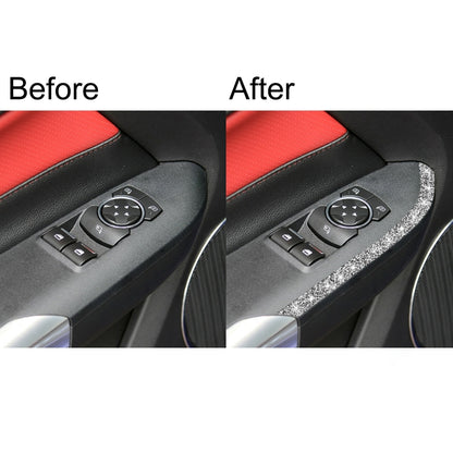 Car Window Lift Side Diamond Decoration Sticker, Left and Right Drive, Window Lift Side