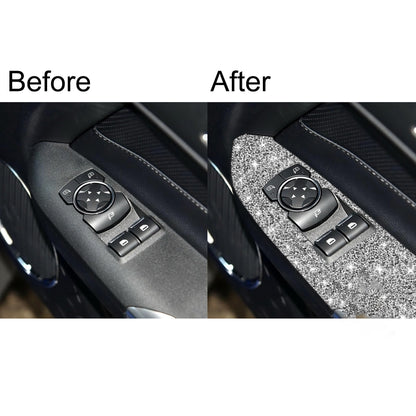 4pcs Car Window Lift Panel Diamond Decoration Sticker, Right Drive, Window Lift Panel, Right Drive
