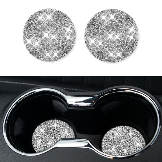 Car Water Cup Holder Base Diamond Decoration Sticker, Left and Right Drive, Water Cup Holder Base