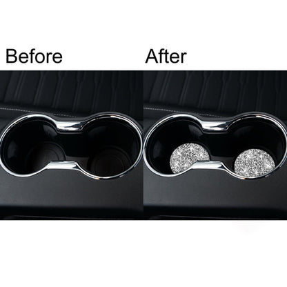 Car Water Cup Holder Base Diamond Decoration Sticker, Left and Right Drive, Water Cup Holder Base