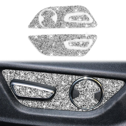 For Ford Mustang 2015-2020 Car Seat Adjustment Button Diamond Decoration Sticker, Seat Adjustment Button, Left Drive, Seat Adjustment Button, Right Drive