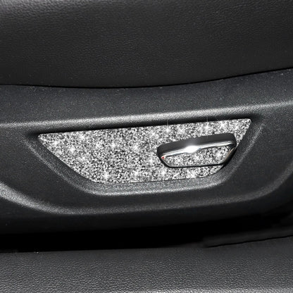 For Ford Mustang 2015-2020 Car Seat Adjustment Button Diamond Decoration Sticker, Seat Adjustment Button, Left Drive, Seat Adjustment Button, Right Drive