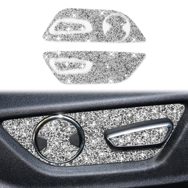 For Ford Mustang 2015-2020 Car Seat Adjustment Button Diamond Decoration Sticker, Seat Adjustment Button, Left Drive, Seat Adjustment Button, Right Drive