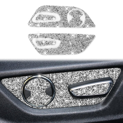 For Ford Mustang 2015-2020 Car Seat Adjustment Button Diamond Decoration Sticker, Seat Adjustment Button, Left Drive, Seat Adjustment Button, Right Drive