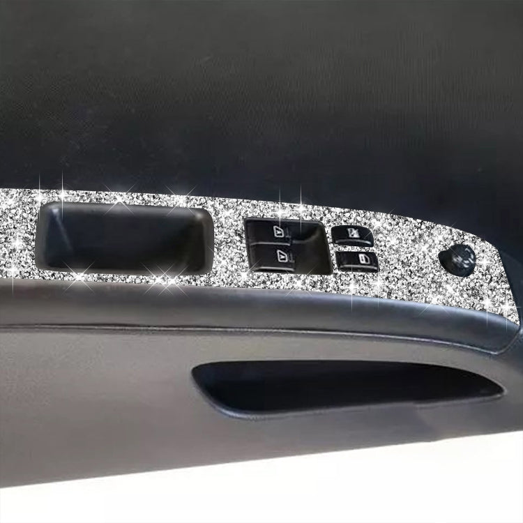 For Nissan 350Z 2003-2009 2pcs Car Glass Lift Diamond Decorative Sticker, Left Drive, Car Glass Lift, Left Drive