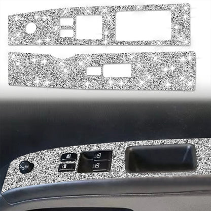 For Nissan 350Z 2003-2009 2pcs Car Glass Lift Diamond Decorative Sticker, Right Drive, Car Glass Lift, Right Drive
