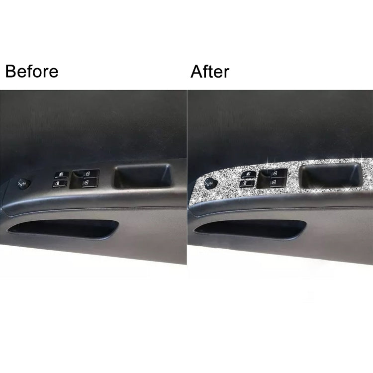 For Nissan 350Z 2003-2009 2pcs Car Glass Lift Diamond Decorative Sticker, Right Drive, Car Glass Lift, Right Drive
