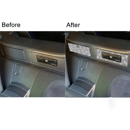 For Nissan 350Z 2003-2009 Car DVD Storage Box Diamond Decorative Sticker,Left and Right Drive Universal, Car DVD Storage Box