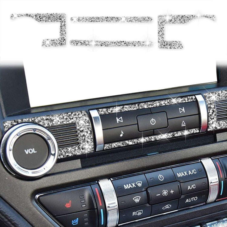Car Central Control CD Diamond Decoration Sticker, Left and Right Drive, Central Control CD