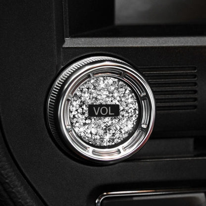 2pcs Car Volume Button Diamond Decoration Sticker, Left and Right Drive, Volume Button