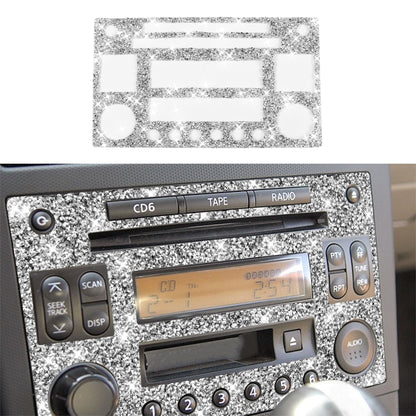For Nissan 350Z 2003-2009 Car CD Radio Play Panel Diamond Decorative Sticker,Left and Right Drive Universal, Car CD Radio Play Panel