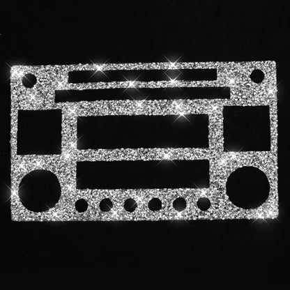 For Nissan 350Z 2003-2009 Car CD Radio Play Panel Diamond Decorative Sticker,Left and Right Drive Universal, Car CD Radio Play Panel