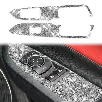 For Ford Mustang 2015-2020 Car Door Lift Panel B Diamond Decoration Sticker, Door Lift Panel B Left Drive, Door Lift Panel B Right Drive