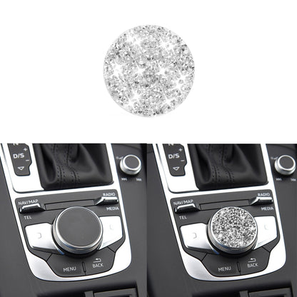 Car Central Control Knob Diamond Decoration Sticker, Left and Right Drive, Central Control Knob