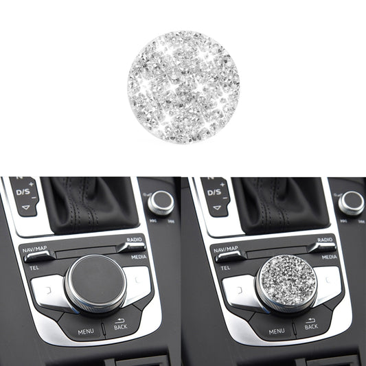 Car Central Control Knob Diamond Decoration Sticker, Left and Right Drive, Central Control Knob