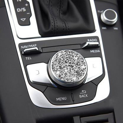 Car Central Control Knob Diamond Decoration Sticker, Left and Right Drive, Central Control Knob
