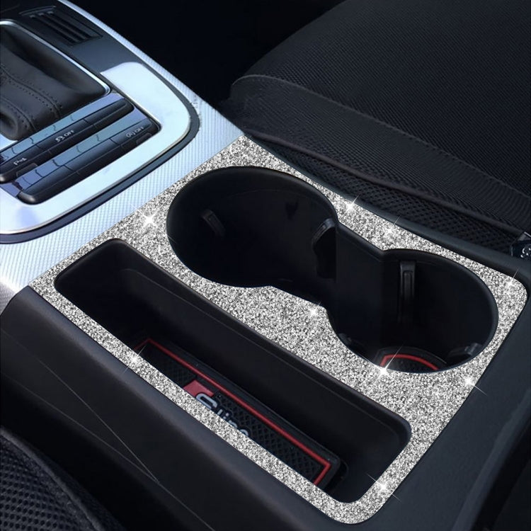 Car Water Cup Holder Diamond Decoration Sticker, Left and Right Drive, Water Cup Holder