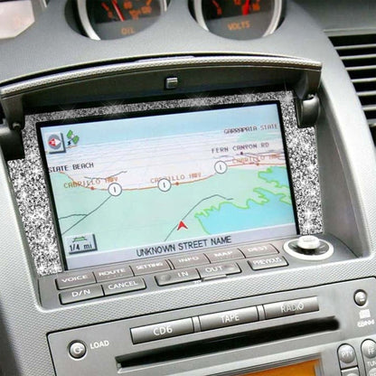 For Nissan 350Z 2003-2009 Car Navigation Frame Diamond Decorative Sticker,Left and Right Drive Universal, Navigation Frame