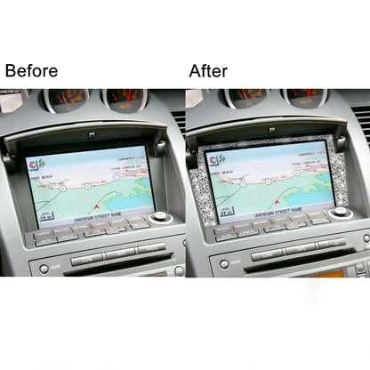 For Nissan 350Z 2003-2009 Car Navigation Frame Diamond Decorative Sticker,Left and Right Drive Universal, Navigation Frame