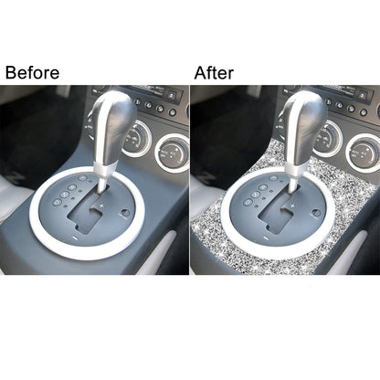 For Nissan 350Z 2003-2009 Car Gear Panel Diamond Decorative Sticker,Left and Right Drive Universal, Car Gear Panel