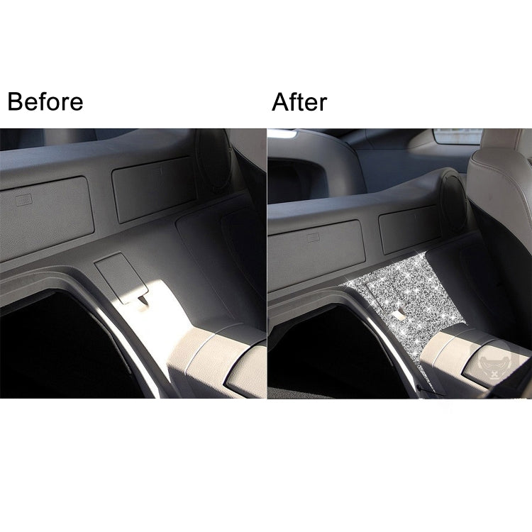 For Nissan 350Z 2003-2009 2pcs Car Rear Of Center Console Diamond Decorative Sticker, Left Drive, Car Rear Of Center Console, Left Drive