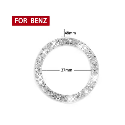 Car One-Click Start Ring Diamond Decoration Sticker, Left and Right Drive, One-Click Start Ring