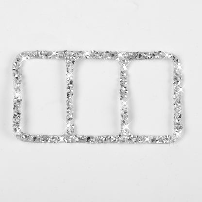 Car Central Control Heating Button Frame Diamond Decoration Sticker, Left and Right Drive, Central Control Heating Button Frame