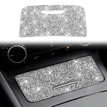 Car Central Control Storage Box Panel Diamond Decoration Sticker, Left and Right Drive, Central Control Storage Box Panel