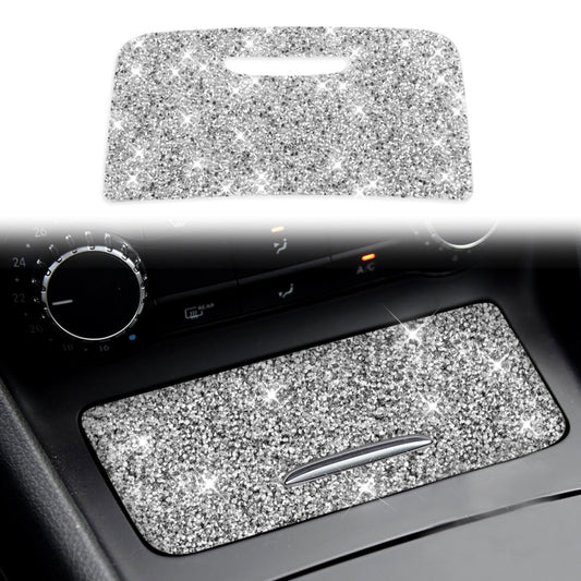 Car Central Control Storage Box Panel Diamond Decoration Sticker, Left and Right Drive, Central Control Storage Box Panel