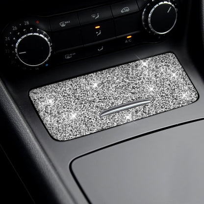 Car Central Control Storage Box Panel Diamond Decoration Sticker, Left and Right Drive, Central Control Storage Box Panel