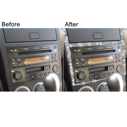 For Nissan 350Z 2003-2009 Car Navigation Frame Diamond Sticker,Left and Right Drive Universal, Car Navigation Frame