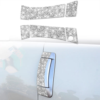 For Nissan 350Z 2003-2009 6pcs Car Door Outer Handle Diamond Decorative Sticker, Left Drive, Car Door Outer Handle, Left Drive