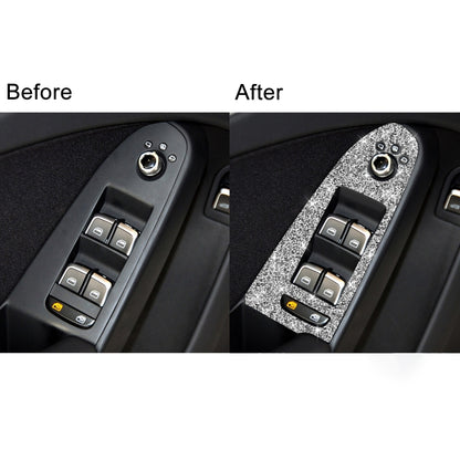 For Audi A4 / A5 / Q5 Car Door Lift Control Panel Diamond Decoration Sticker, Left Drive Low Configured, Right Drive Low Configured