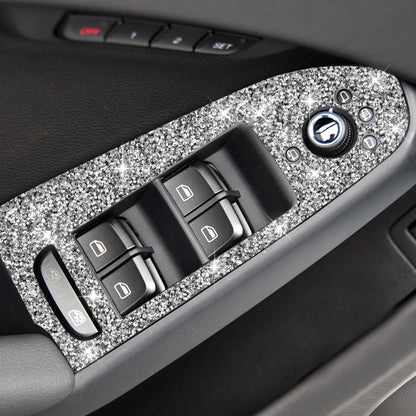 For Audi A4 / A5 / Q5 Car Door Lift Control Panel Diamond Decoration Sticker, Left Drive High Configured, Right Drive High Configured