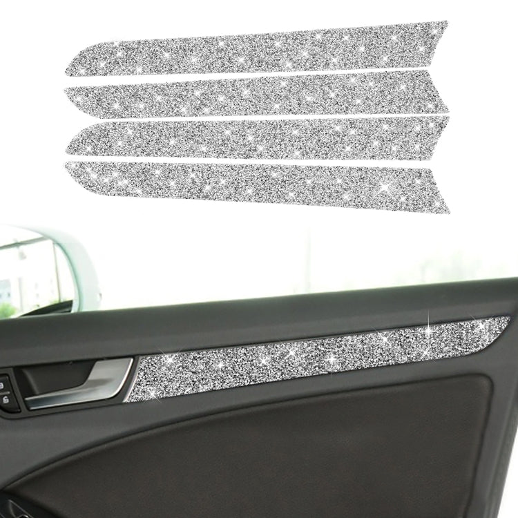 Car Interior Door Panel Trim Diamond Decoration Sticker, Left and Right Drive, Interior Door Panel Trim