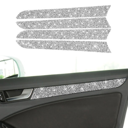 Car Interior Door Panel Trim Diamond Decoration Sticker, Left and Right Drive, Interior Door Panel Trim