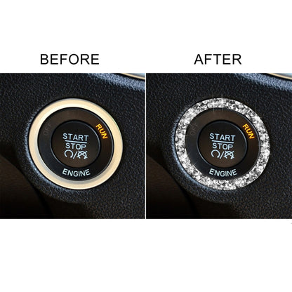 For Dodge Charger 2011-2014 Car Engine Starting Circle Diamond Decorative Sticker, Left-hand Drive, Engine Starting Circle