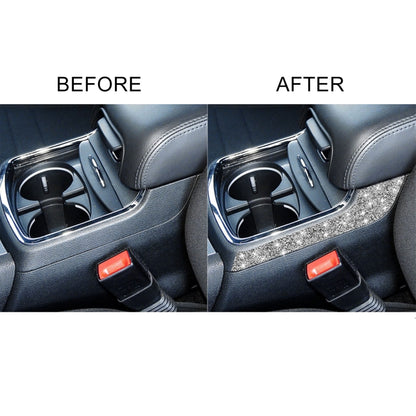 For Dodge Charger 2011-2014 Car Cup Holder Armrest Outside Diamond Decorative Sticker, Left-hand Drive, Cup Holder Armrest Outside