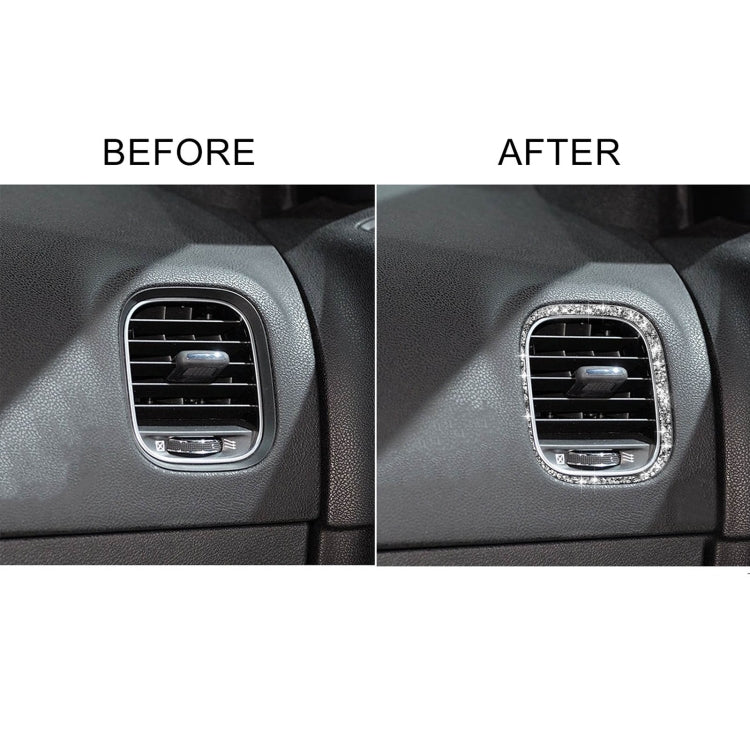 For Dodge Charger 2011-2014 Car Front Passenger Seat Air Vent Diamond Decorative Sticker, Left-hand Drive, Front Passenger Seat Air Vent