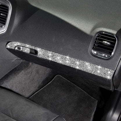 For Dodge Charger 2011-2014 3pcs/Set Car Front Passenger Seat Storage Box Handle Diamond Decorative Sticker, Left-hand Drive, 3pcs/Set Front Passenger Seat Storage Box Handle