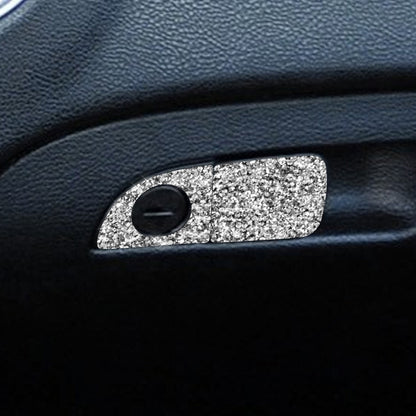 For Dodge Charger 2011-2014 2pcs/Set Car Front Passenger Seat Storage Box Handle Diamond Decorative Sticker, Left-hand Drive, 2pcs/Set Front Passenger Seat Storage Box Handle