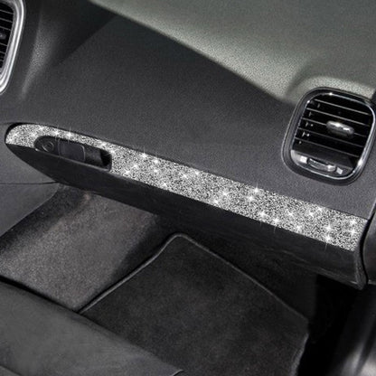 For Dodge Charger 2011-2014 Car Front Passenger Seat Storage Box Diamond Decorative Sticker, Left-hand Drive, Front Passenger Seat Storage Box