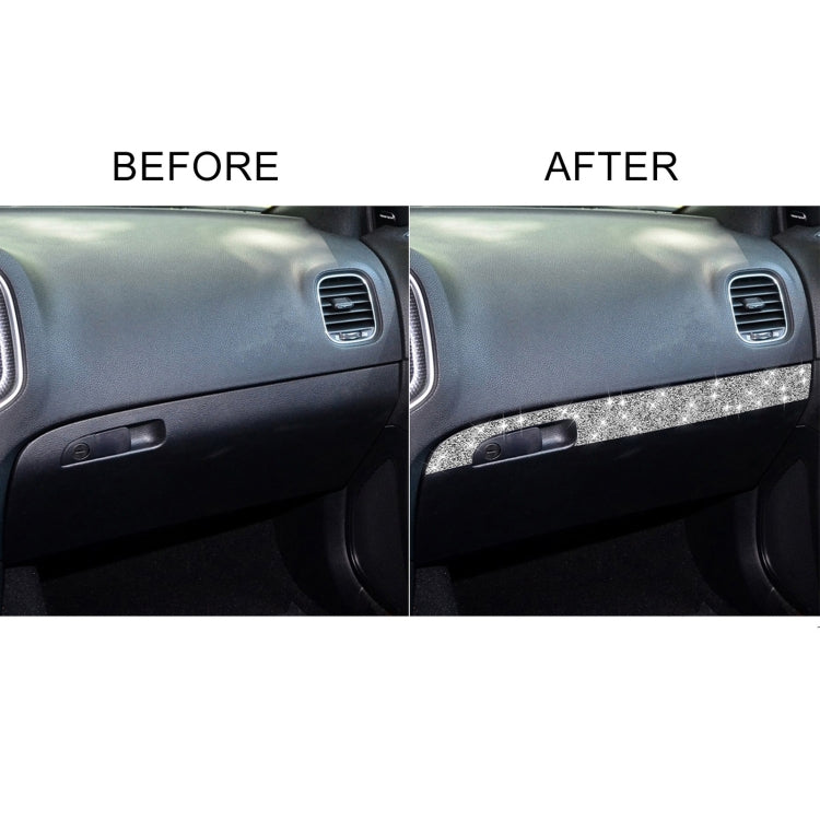 For Dodge Charger 2011-2014 Car Front Passenger Seat Storage Box Diamond Decorative Sticker, Left-hand Drive, Front Passenger Seat Storage Box