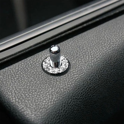 For Dodge Charger 2011-2014 Car Door Lock Ring Diamond Decorative Sticker, Left-hand Drive, Door Lock Ring
